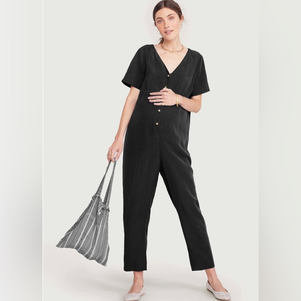 Hatch The Noelle Jumpsuit Black XS Maternity Nursing Pregnancy New NWOT